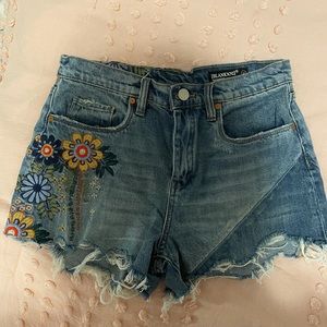 Blank NYC Floral Embroidered shorts